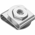 Bsc Preferred Steel No-Slip Clip-On Enclosed Hex Nut Cadmium-Plated 10-32 Thread 0.02 to 0.12 Panel Thickness 98065A135